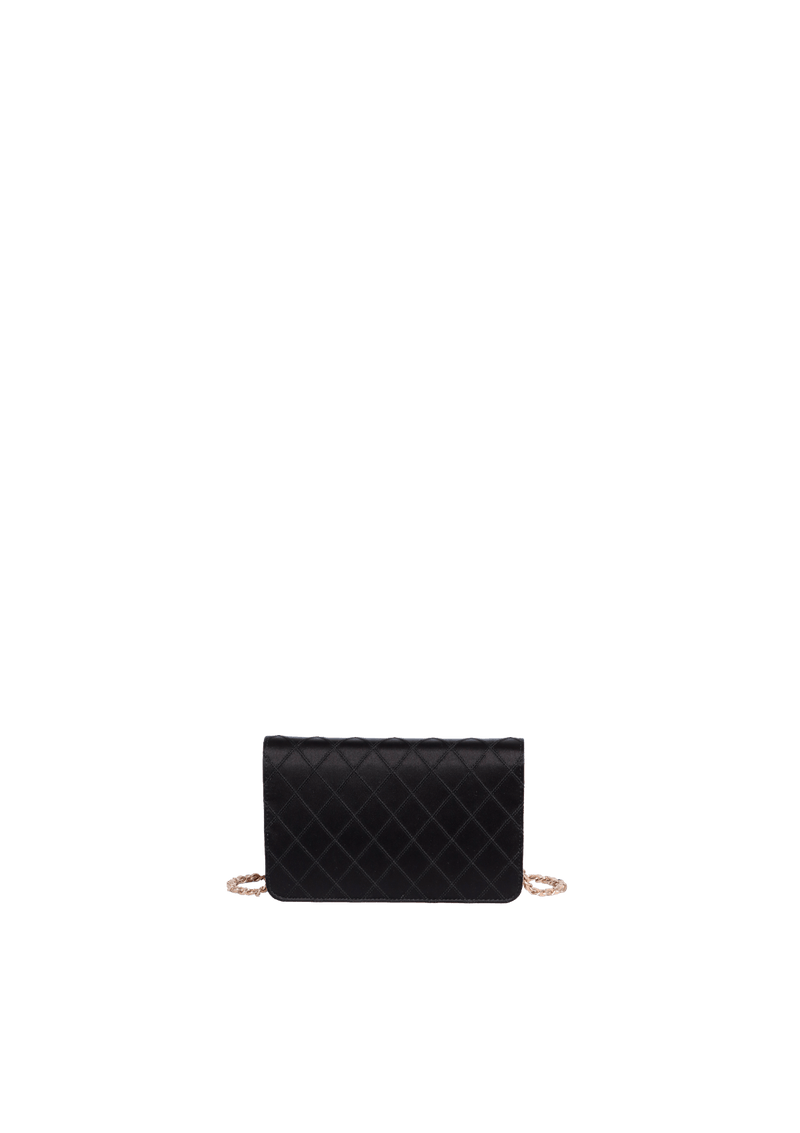 DIAMOND STITCH WALLET ON CHAIN SATIN