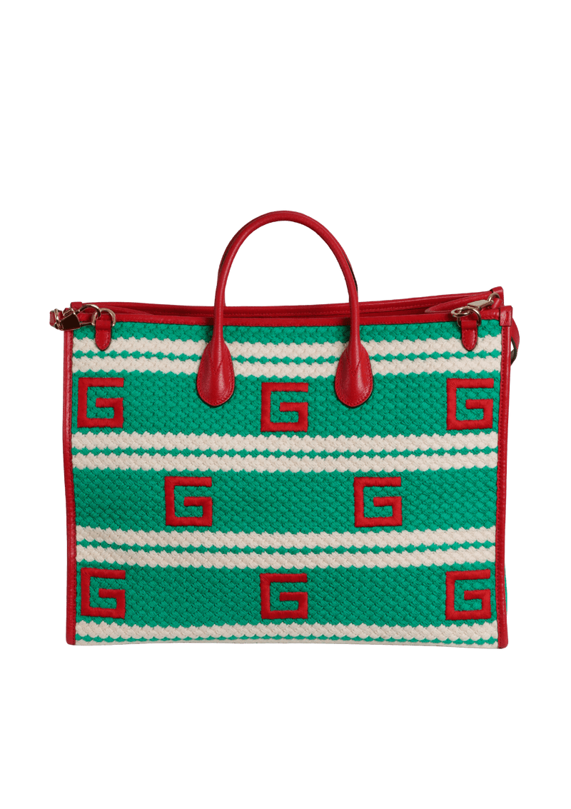 SQUARE G CANCUN STRIPED TOTE