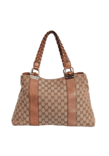 GG CANVAS BAMBOO BAR TOTE