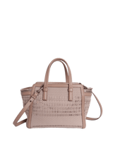 SMALL WOVEN SATIN SATCHEL BAG