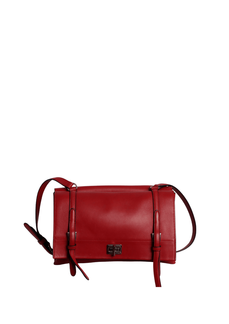 LUX CALF DOUBLE-SIDED FLAP BAG