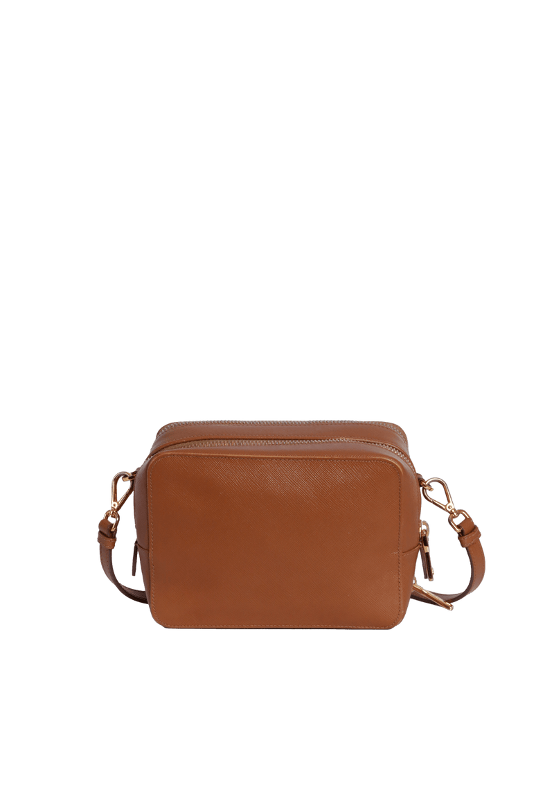 SAFFIANO LUX DOUBLE ZIP CROSSBODY BAG