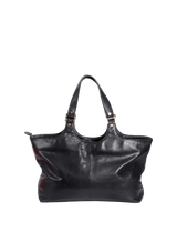 LEATHER BOMBE TOTE