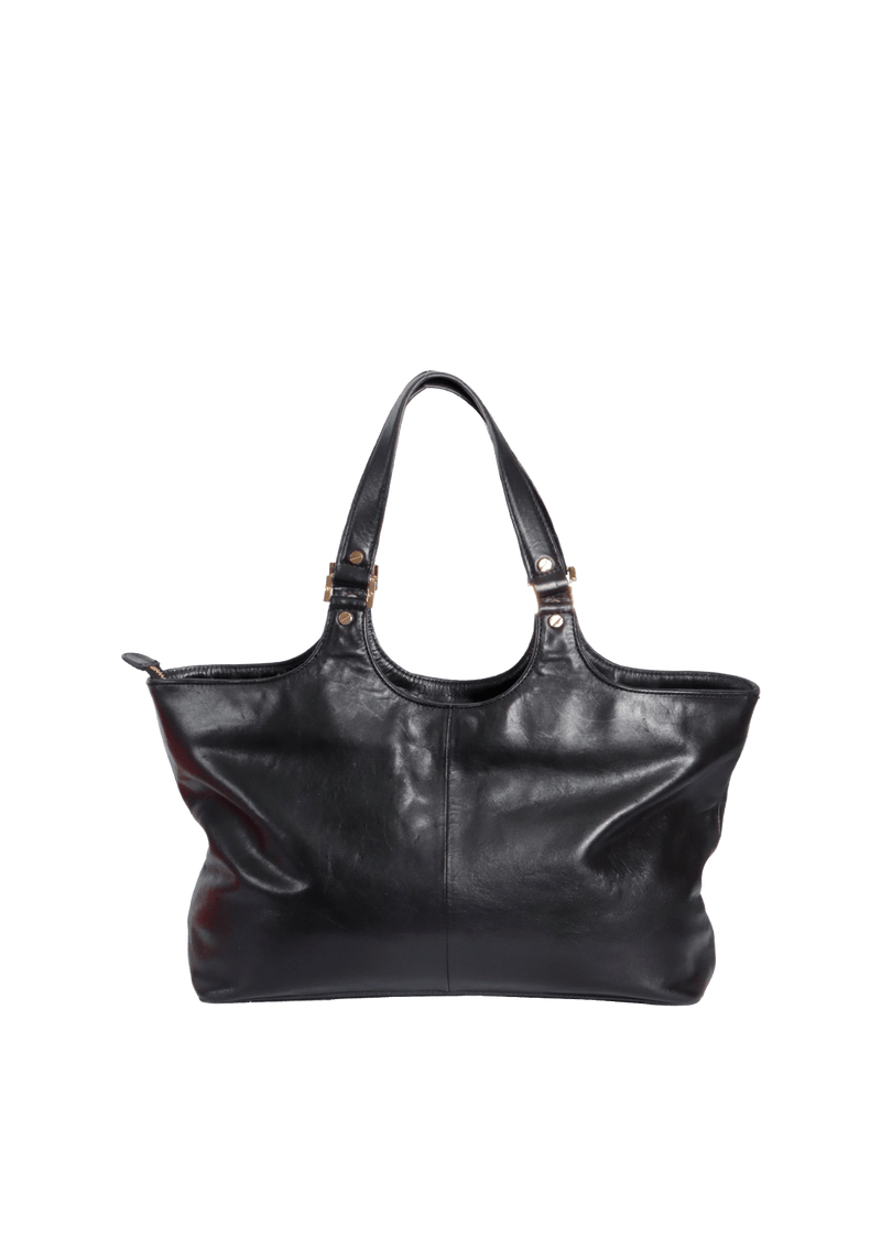 LEATHER BOMBE TOTE