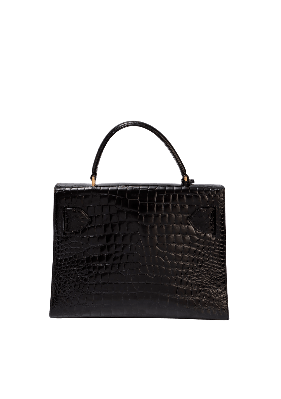 BOLSA GIANNI VERSACE VINTAGE CROCODILE EMBOSSED DIANA BAG PRETO