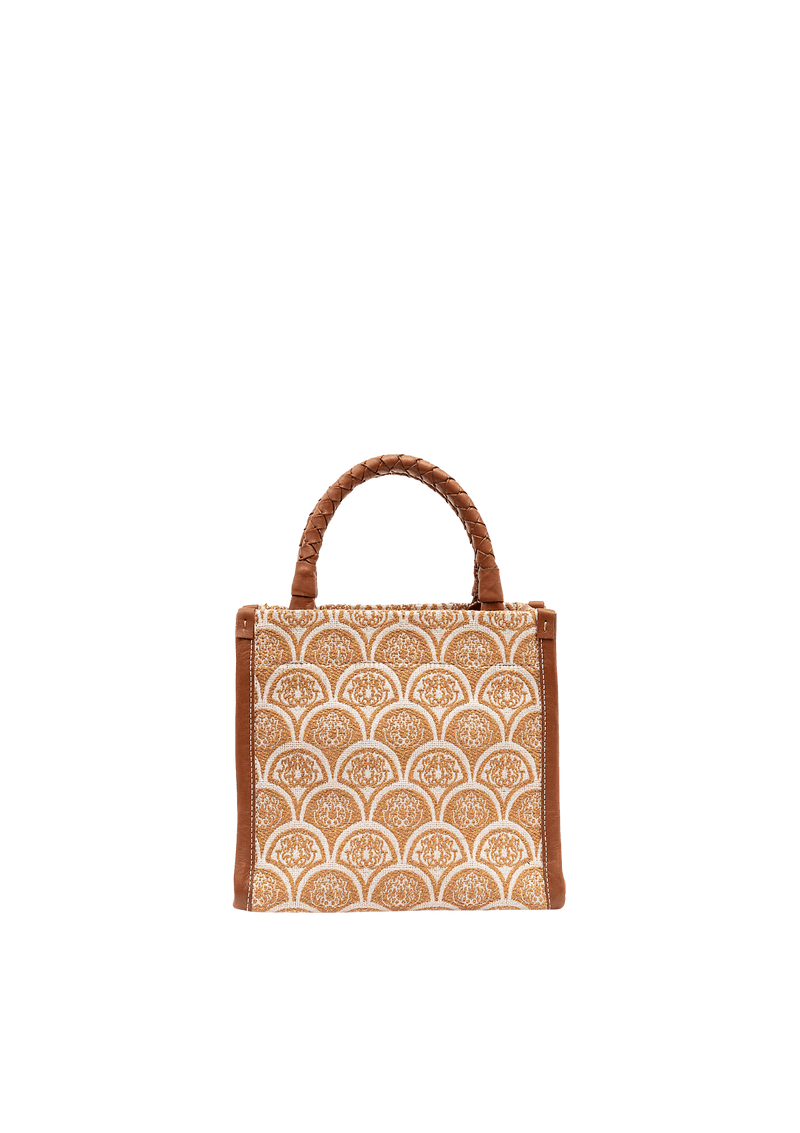 BOLSA MINI TOTE SIRENA JACQUARD  CAMEL