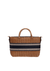 WICKER OBLIQUE BASKET BAG