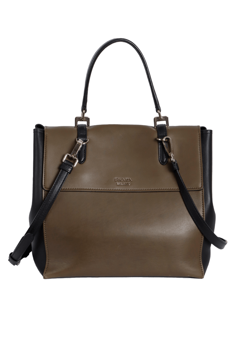 CITY CALF DOUBLE TURN-LOCK BAG