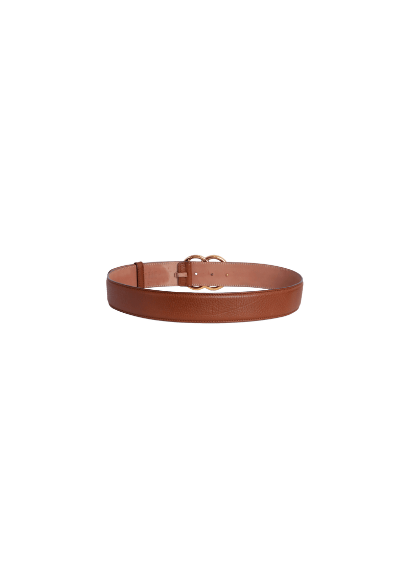 CINTO GUCCI DOUBLE G LOGO BELT MARROM 85 ORIGINAL