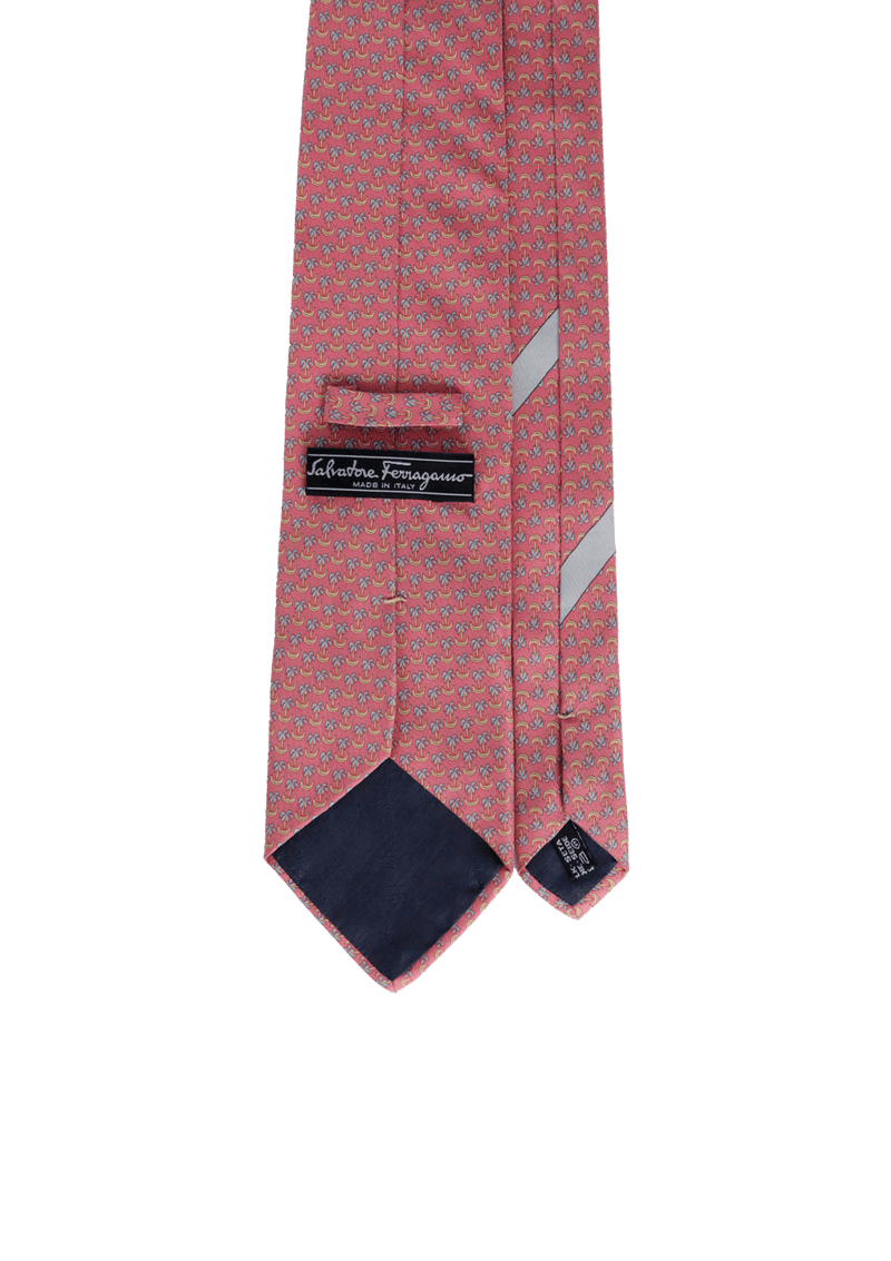 GRAVATA SALVATORE FERRAGAMO PRINT SILK TIE ROSA ORIGINAL