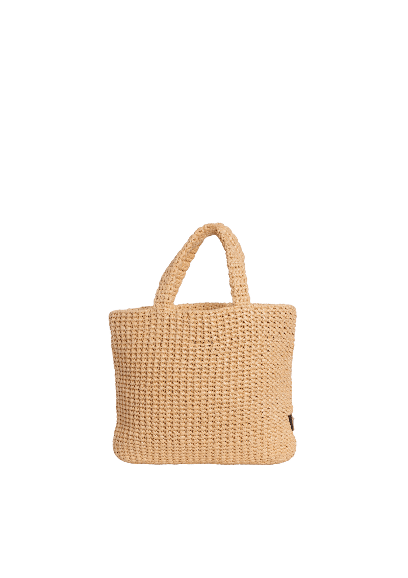 RAFFIA LOGO TOTE