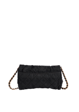 QUILTED TESSUTO PUSHLOCK CHAIN FLAP BAG