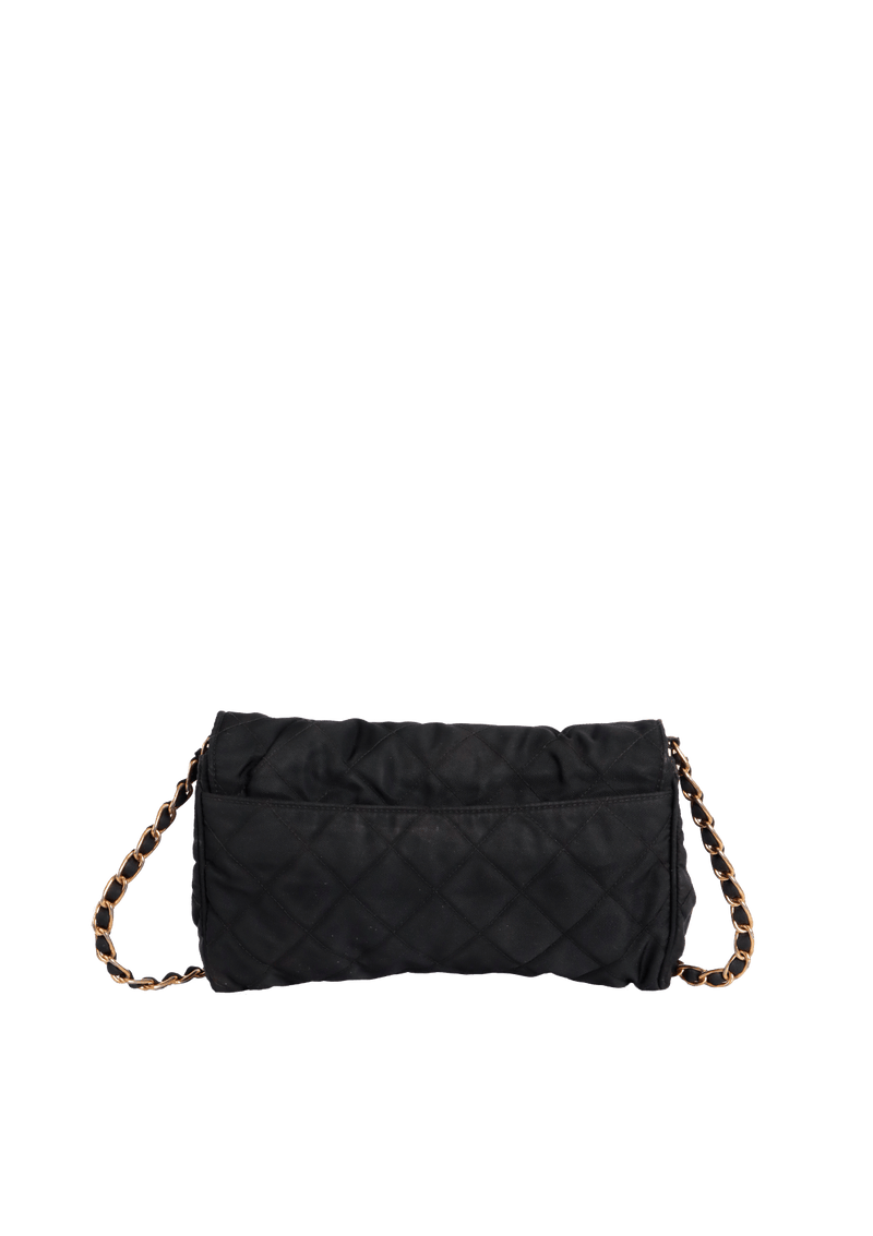 QUILTED TESSUTO PUSHLOCK CHAIN FLAP BAG