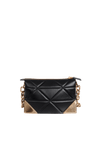 QUILTED TRIANGLE ZIP SHOULDER BAG