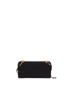 RE-NYLON AND BRUSHED LEATHER WALLET ON STRAP