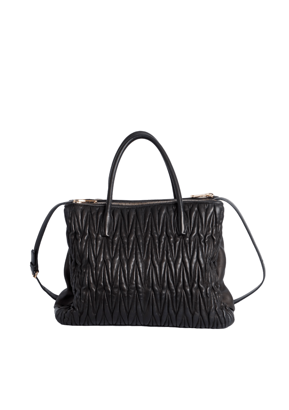 MIU MIU バッグ BOLSA MIU MIU SIDE ZIP CONVERTIBLE BAG PRETO ORIGINAL – Gringa