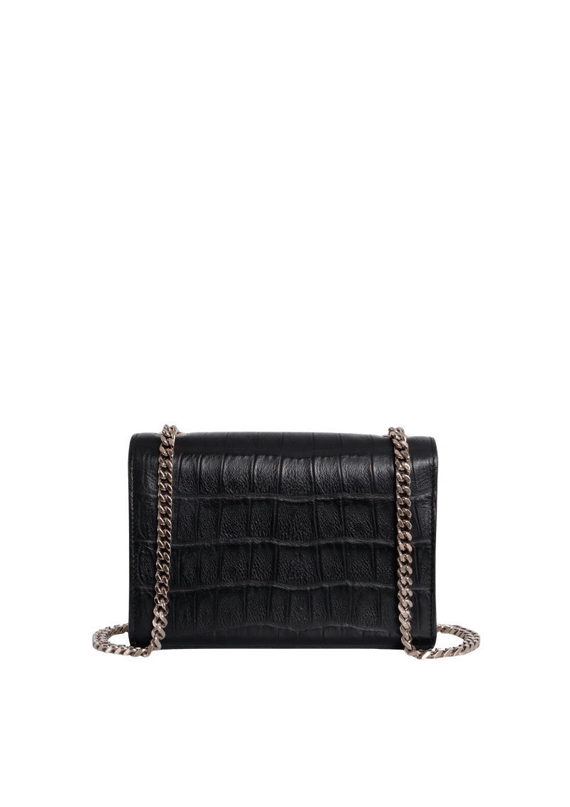 SMALL KATE TASSEL CROCODILE EMBOSSED