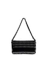 WOVEN TWEED FLAP BAG