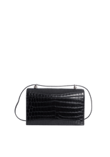 CROCODILE EMBOSSED BABYLONE SHOULDER BAG