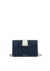 MATELASSÉ CRYSTAL LADY DENIM SHOULDER BAG