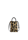 LEOPARD PRINT LOGO PHONE HOLDER BAG