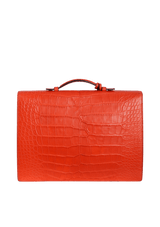 ALLIGATOR BUCKLE FLAP BRIEFCASE