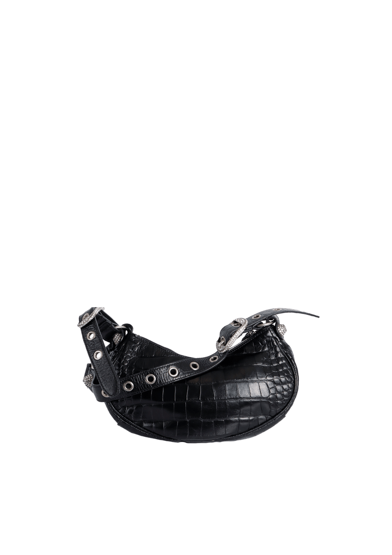 LE CAGOLE XS CROCODILE EMBOSSED