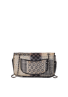 MEDIUM TWEED PATCHWORK FLAP BAG