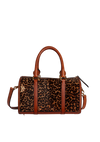 LEOPARD HOUSE CHECK BOSTON BAG