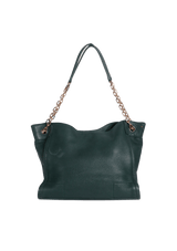 LEATHER CHAINLINK TOTE