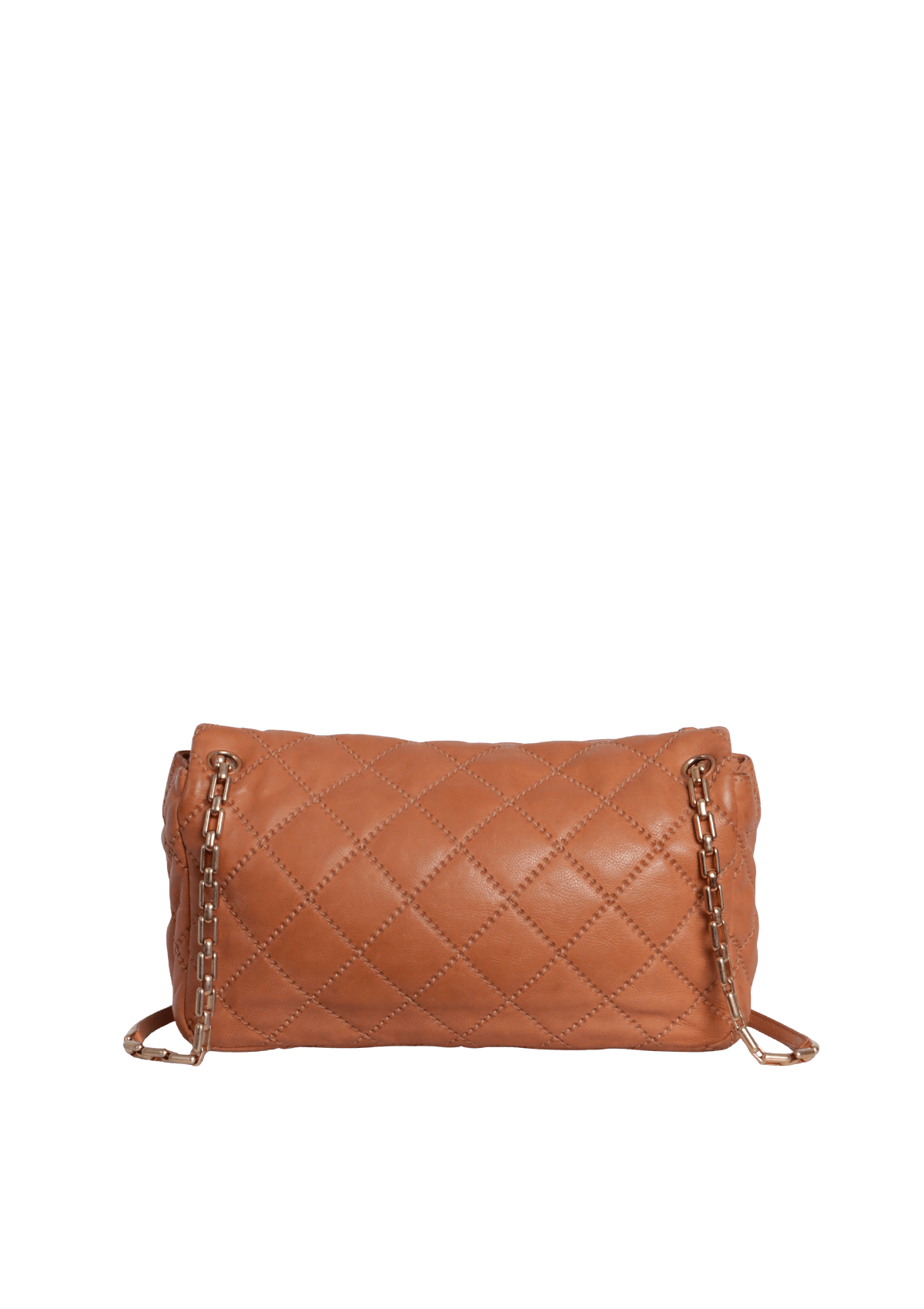 CC  ACCORDION DOUBLE STICH QUILTED FLAP BAG