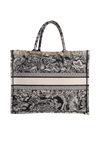 LARGE TOILE DE JOUY REVERSE BOOK TOTE