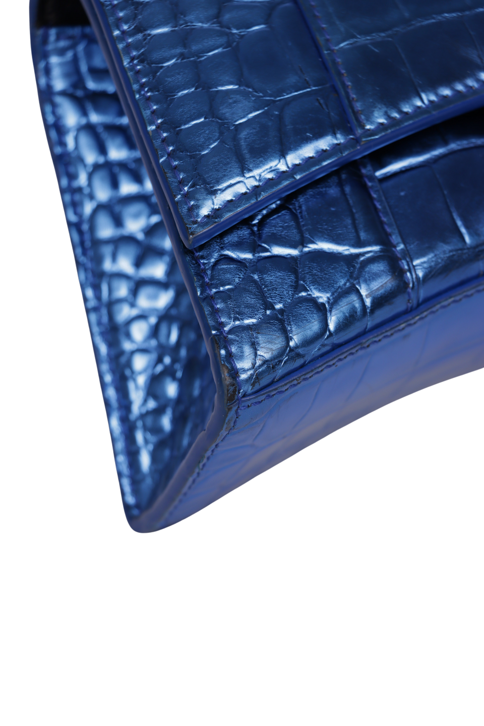 BOLSA BALENCIAGA HOURGLASS XS CROCODILE EMBOSSED AZUL ORIGINAL BOLSA BALENCIAGA HOURGLASS XS CROCODILE EMBOSSED AZUL ORIGINAL