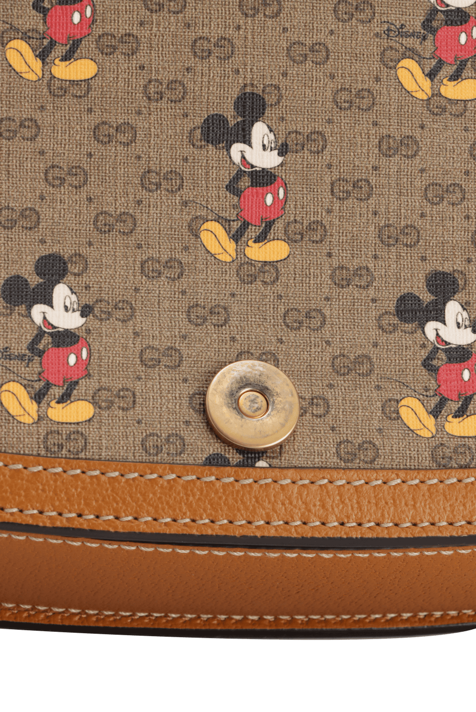 BOLSA GUCCI GUCCI X DISNEY INTERLOCKING G MICKEY MOUSE MARROM