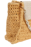 BOLSA SHOPPER EM CROCHÊ E COURO NATURAL