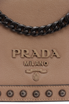 STUDDED GLACE FLAP BAG