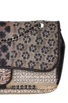 MEDIUM TWEED PATCHWORK FLAP BAG