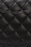 MEDIUM EAST WEST CLASSIC DOUBLE FLAP CAVIAR