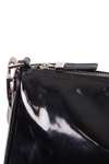 PATENT LEATHER GANCINI SHOULDER BAG