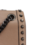 STUDDED GLACE FLAP BAG