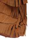 SUEDE FRINGE BUCKET BAG