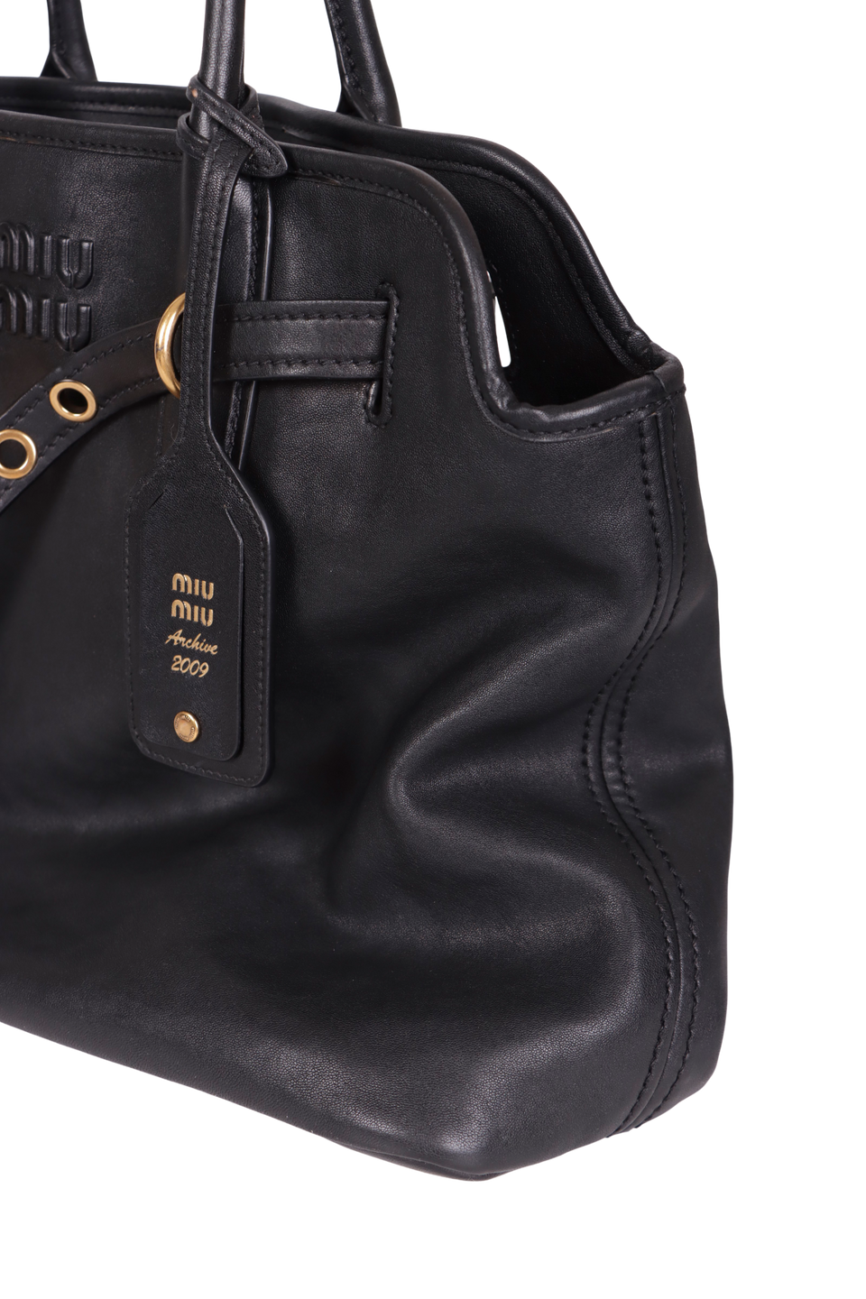 BOLSA MIU MIU AVENTURE TOTE BAG PRETO ORIGINAL – Gringa