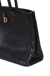 CROCODILE EMBOSSED ROCKING HORSE TOTE