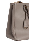 SMALL SAFFIANO LUX DOUBLE ZIP GALLERIA SATCHEL