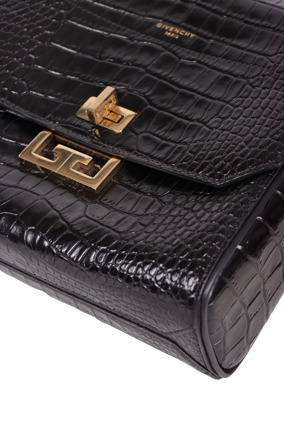 BOLSA GIVENCHY MEDIUM CROC EMBOSSED EDEN BAG PRETO ORIGINAL – Gringa