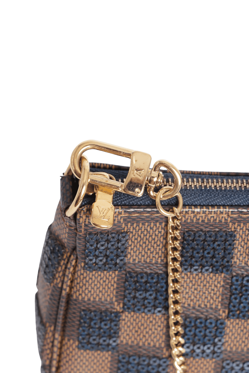 LIMITED EDITION DAMIER ÉBÈNE PAILLETTES MINI POCHETTE ACCESSOIRES