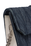 MATELASSÉ CRYSTAL LADY DENIM SHOULDER BAG