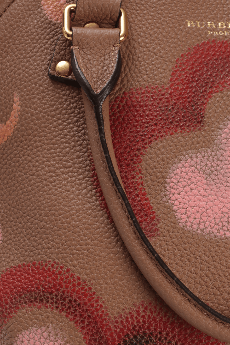 BOLSA BURBERRY PRORSUM HAND PAINTED BLOOMSBURY DARK SAND MARROM