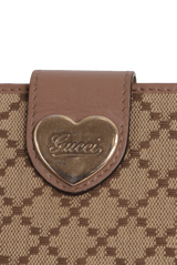 GG CANVAS HEART CONTINENTAL WALLET