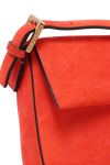 SUEDE AND LEATHER BAGUETTE BAG